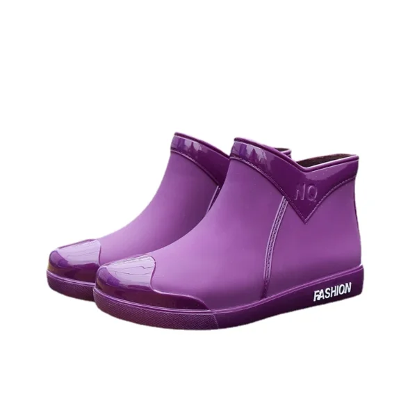 Short Women's Fashion Rain Boots: Stylish, Waterproof, Non-Slip Outdoor Work Shoes for All Seasons - Image 6