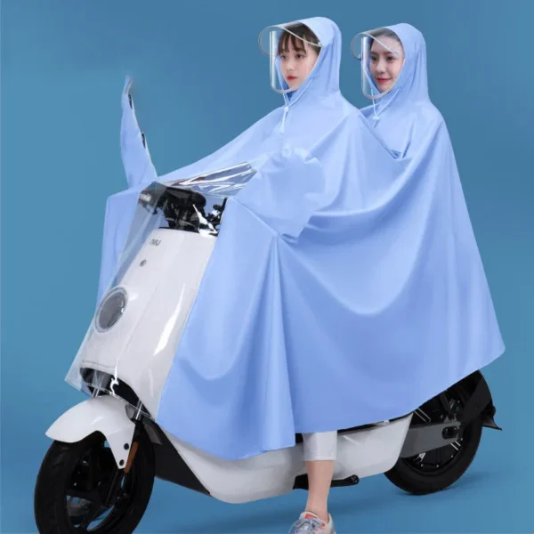 Long Style Full Body Rain Protection for Hiking, Camping, Fishing, Electric Battery Car, and Motorcycle Bike Rain Poncho - Image 6
