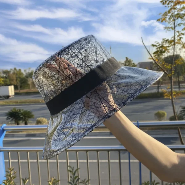 Summer Beach Hat - Stylish Women's Rain Hat for Hip Hop and High Street Fashion - PVC Transparent Sun Visor - Waterproof Bucket Hat for Men and Ladies - Image 8