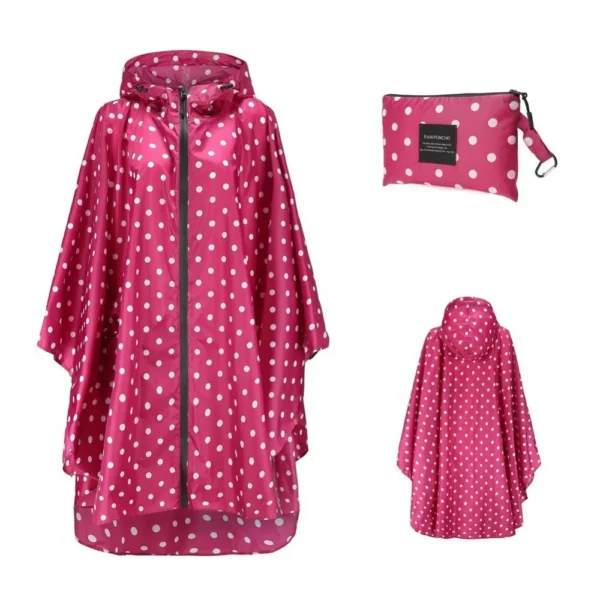 Breathable Women Raincoat - XXL Big Size Lightweight Rain Poncho for Ladies and Men - Waterproof Adults Windproof Cloak - Image 7