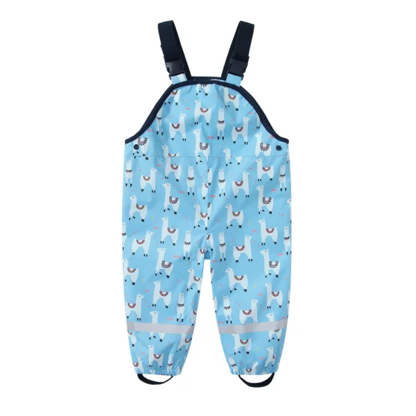 Fashion Kids Overalls - Boys Girls Overalls Pants - Children Waterproof Rain Pants for Baby Jumpsuits - Image 2