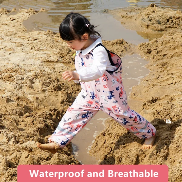 Fashion Kids Overalls - Boys Girls Overalls Pants - Children Waterproof Rain Pants for Baby Jumpsuits - Image 5