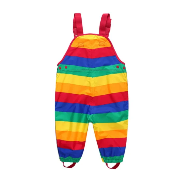 Colorful Waterproof Kids Rain Pants - Toddler Outdoor Jumpsuit for Boys and Baby Girls
