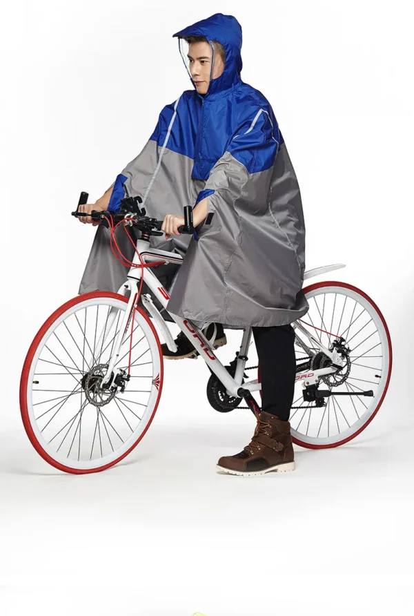 Outdoor Rain Poncho with Reflective Design for Cycling, Climbing, Hiking, and Travel - Impermeable Raincoat for Women/Men with Backpack Rain Cover