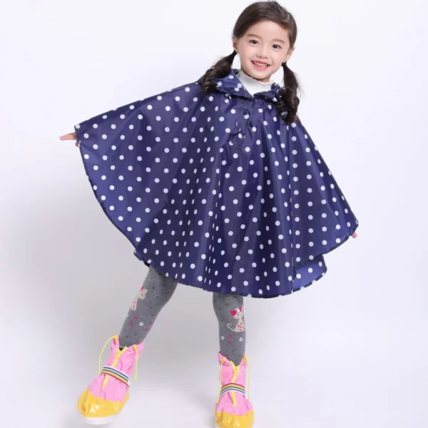 Stylish Kids Rain Poncho - Hooded Waterproof Jacket Coat for Girls and Boys - Printed Thin Rain Jacket - Cape Coat Wear - Image 5
