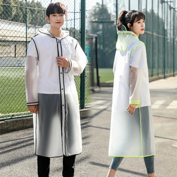 Transparent Waterproof Raincoat for Ladies - Stylish Women Rain Poncho, Windproof Single-person Design - Impermeable Environmental Travel Gear - Image 3