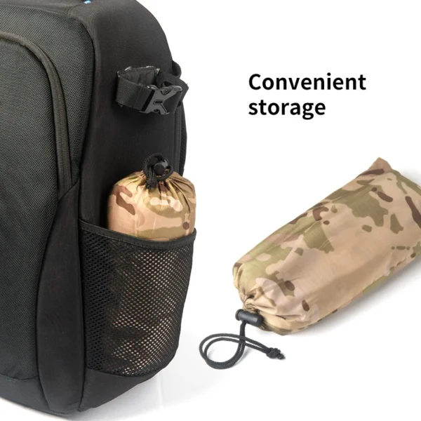 Outdoor Men's Rain Poncho - Multifunctional Waterproof Camouflage Cover for Camping, Hunting, Clothes Shelter, Tent - Military Emergency Raincoat - Image 4