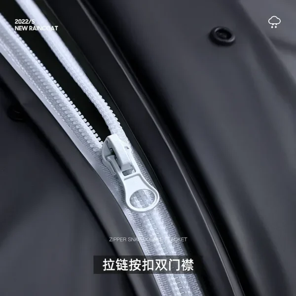 Extended Fashion Raincoat for Men - Waterproof EVA Men's Rain Poncho for All Road Bicycle Adventures - Image 4