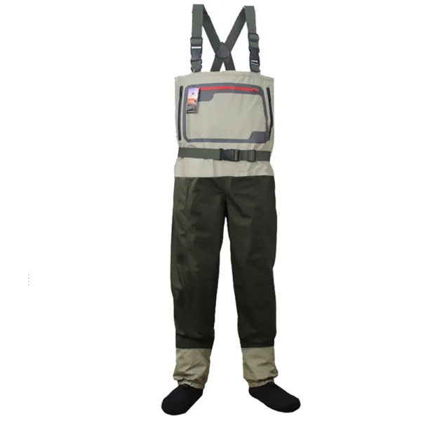 Breathable Waterproof Fishing Waders for Men with Stocking Foot - Ideal Trousers for Fly Fishing, Hunting, and Wading in a Fisherman Raincoat - Image 2