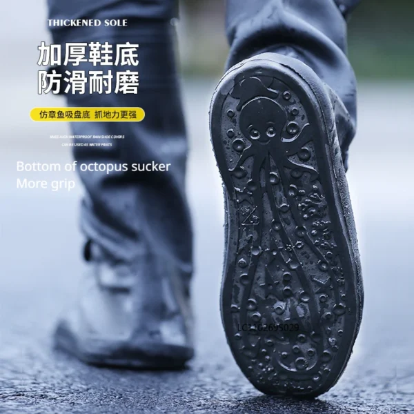 Over-The-Knee Rain Pants for Outdoor Riding with Non-Slip, Thickened, and Wear-Resistant Features - Ideal Fisherman Raincoat Gear - Image 2