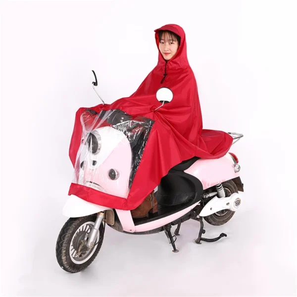 Sleek Oxford Long Sleeve One-piece Raincoat for Electric Cars, Battery Cars, and Motorcycles – Embrace Dry Rides with a Stylish Bike Rain Poncho - Image 4