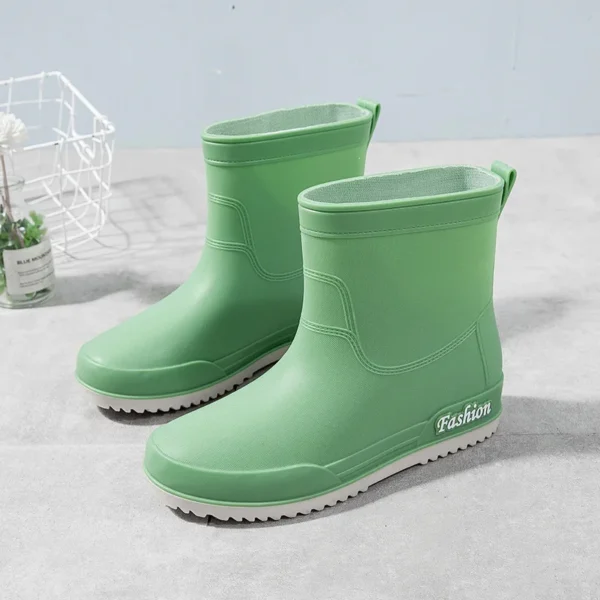 Fashionable Pink Waterproof Boots for Women and Girls with Non-Slip Soles, Ideal for Work and Outdoor - Image 5