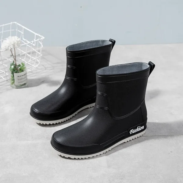 Fashionable Pink Waterproof Boots for Women and Girls with Non-Slip Soles, Ideal for Work and Outdoor - Image 6