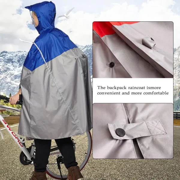Bicycle Waterproof Raincoats - Hooded Rain Poncho for Men Women Adults - Stylish Cycling Jacket with Rain Cover for Fishing and Climbin - Image 3
