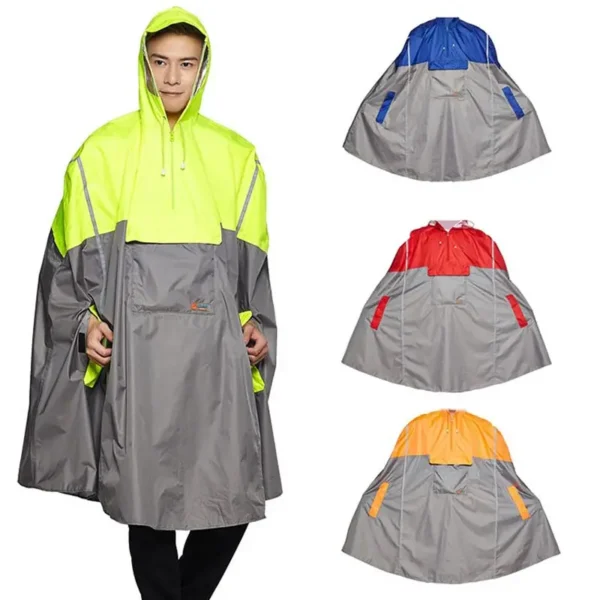 Bicycle Waterproof Raincoats - Hooded Rain Poncho for Men Women Adults - Stylish Cycling Jacket with Rain Cover for Fishing and Climbin