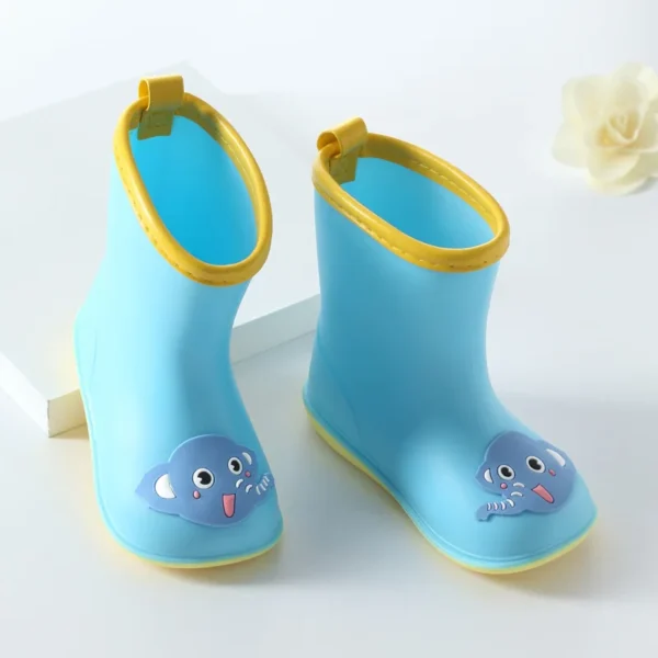 Cute Duck Kids Rain Boots - Waterproof, Lightweight, and Handy - Toddler Shoes for Boys and Girls - Yellow Rain Boots for Rainy Days - Image 3