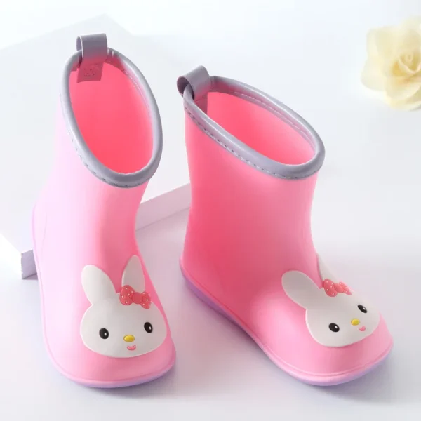 Cute Duck Kids Rain Boots - Waterproof, Lightweight, and Handy - Toddler Shoes for Boys and Girls - Yellow Rain Boots for Rainy Days - Image 4