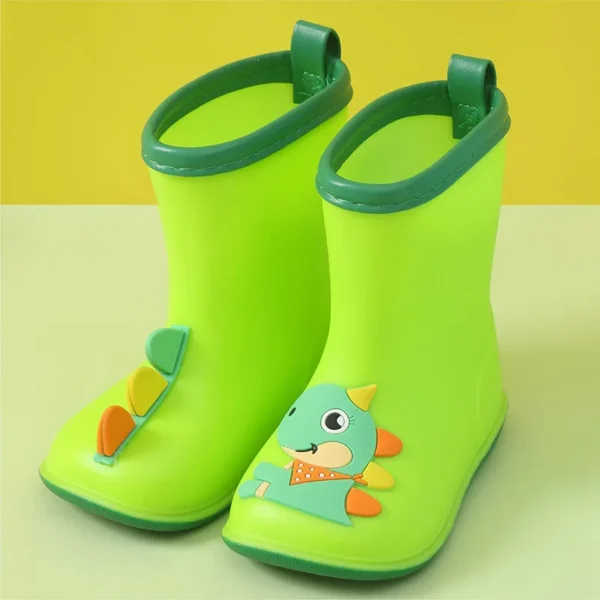 Cute Duck Kids Rain Boots - Waterproof, Lightweight, and Handy - Toddler Shoes for Boys and Girls - Yellow Rain Boots for Rainy Days - Image 5