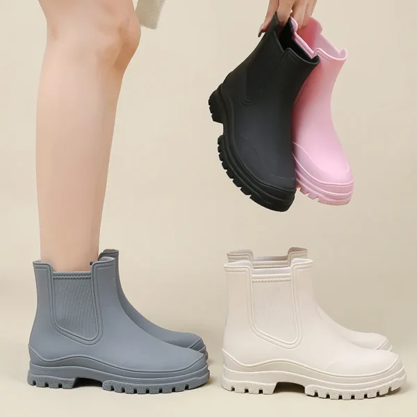 Rain Boots Women Garden Galoshes Waterproof Rubber Chelsea Boot Female Non-slip Rainshoes Fishing Water Shoes Botas Lluvia Mujer - Image 2