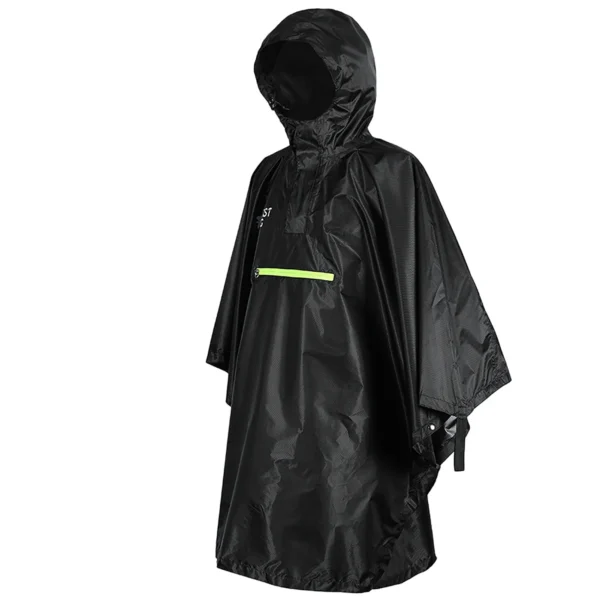 Outdoor Waterproof Mens Rain Poncho - Reflective Strip Rain Cape for Men and Women - Raincoat with Reflector for Bicycle Commuting - Image 6