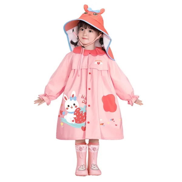 Toddler Rain Coat for Rain and Shine Dual Use - Kindergarten Children's Raincoat - Girl Children's Raincoat - Image 4