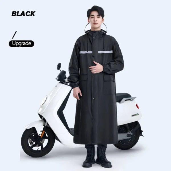 Waterproof Fashion Men's Rain Poncho – Full-body Protection for Motorcycle Riders and Walkers