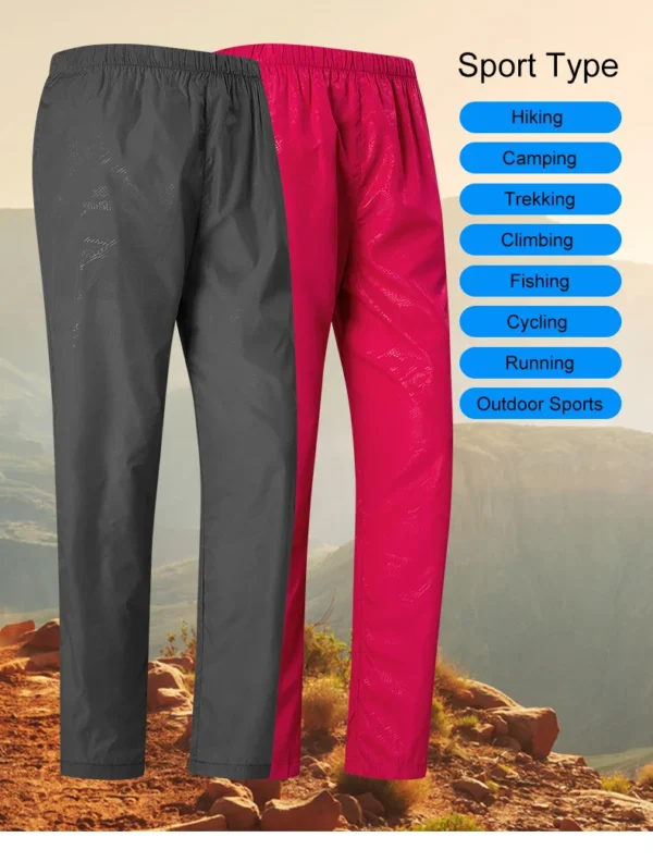 Outdoor Sports Rain Trousers Women's - Waterproof Hiking Pants for Camping, Trekking, and Climbing - Quick Dry Mountain Gear for Adventure