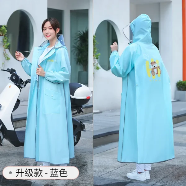 Long Full Body Women Rain Poncho - Stylish, Storm-Proof, and Ideal for Biking, Hiking, and Outdoor Adventures