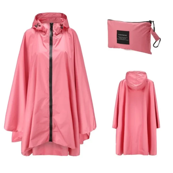 Big Size Rain Poncho for Women - Waterproof Hooded Raincoat with Breathable Design - Ideal Women's Overcoat for Rainy Weather - Image 7