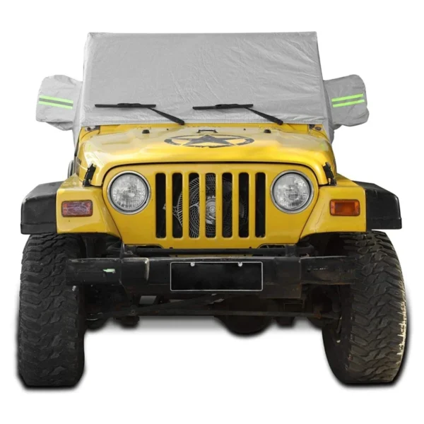 Weatherproof Car Cover Body Dustproof UV Protector - SunShield Cover for Jeep Wrangler TJ 1997-2006 (Jeep Cover For Rain) - Image 4