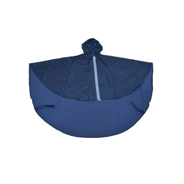 Waterproof Rain Poncho with Transparent Forehead Pad for Wheelchair Users in Stylish Blue - Image 3