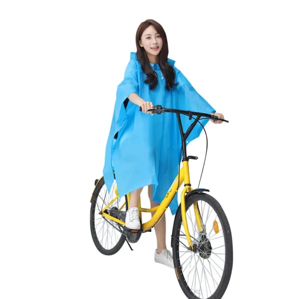 Windproof Transparent Bike Rain Poncho for Men and Women – Impermeable EVA Raincoat Ideal for Bicycling, Motorcycling, and Hiking - Image 5