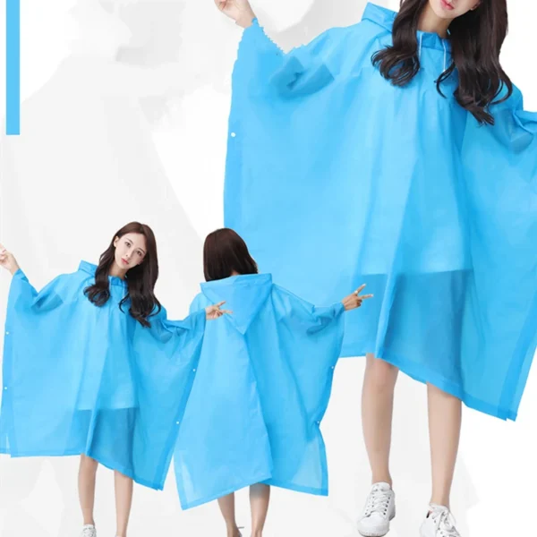 Windproof Transparent Bike Rain Poncho for Men and Women – Impermeable EVA Raincoat Ideal for Bicycling, Motorcycling, and Hiking - Image 6