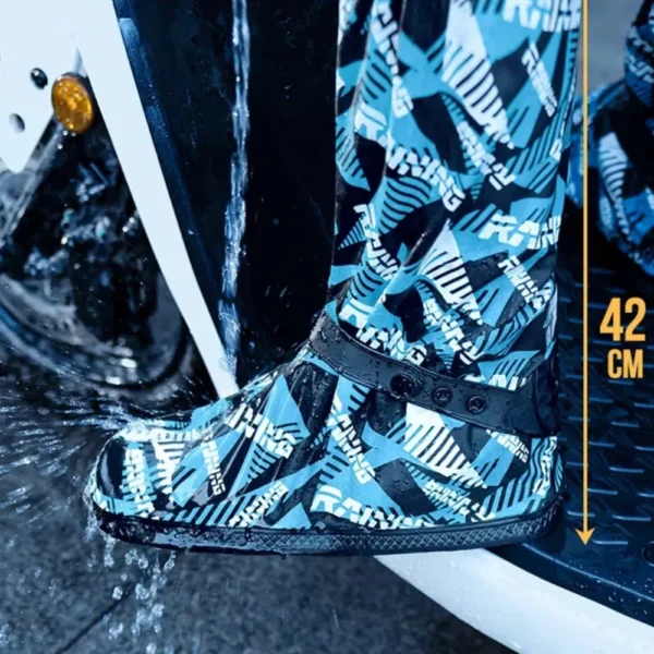 Cycling Shoe Covers - Waterproof Motorcycle Rain Boot Covers for Men with Silicone Grip - Ideal for MTB, Summer Riding - Image 3