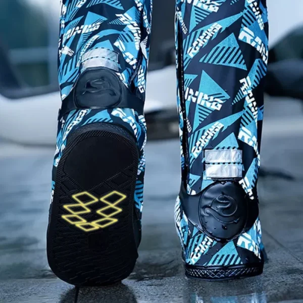 Cycling Shoe Covers - Waterproof Motorcycle Rain Boot Covers for Men with Silicone Grip - Ideal for MTB, Summer Riding