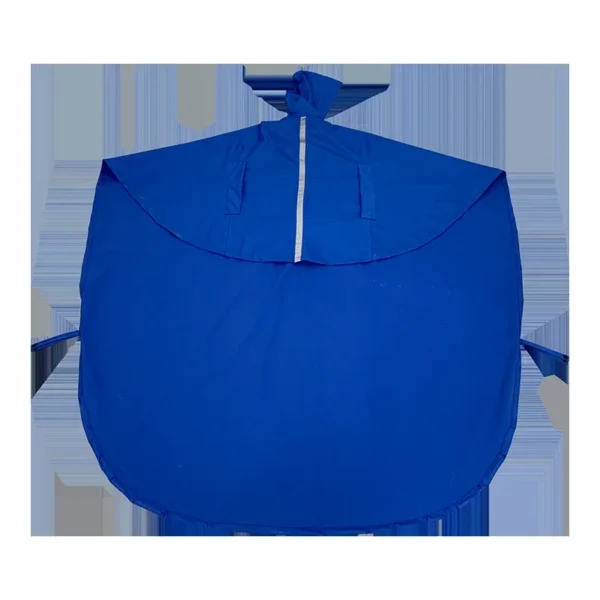Adult Thickened Lengthened Polyester Waterproof Safety Reflective Poncho for Wheelchairs - Image 2