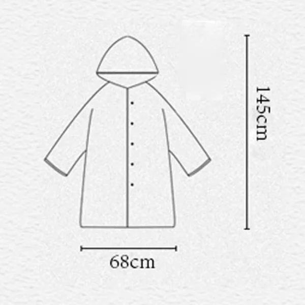 Transparent Women Rain Poncho - Outdoor Unisex Hooded Waterproof Poncho with Cute Cartoon Design - Thickened and Reusable EVA Rain Jacket Cover - Image 6