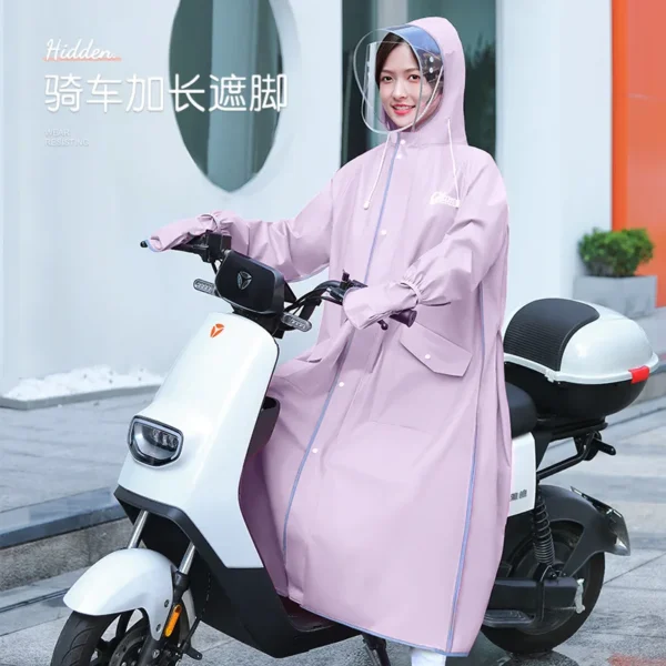Long Full Body Women Rain Poncho - Stylish, Storm-Proof, and Ideal for Biking, Hiking, and Outdoor Adventures - Image 6