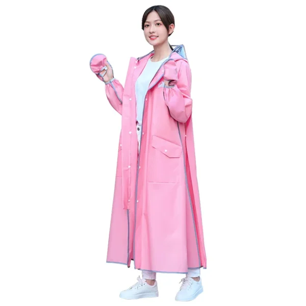 Long Full Body Women Rain Poncho - Stylish, Storm-Proof, and Ideal for Biking, Hiking, and Outdoor Adventures - Image 7
