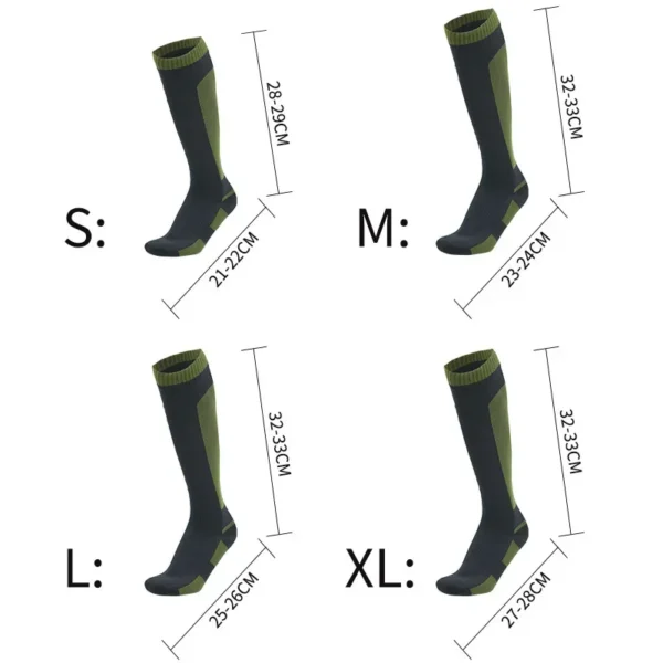 Waterproof Knee-High Socks for Hiking, Wading, Camping, Cycling, Skiing, and Mountaineering - Keeping You Warm and Dry - Image 6